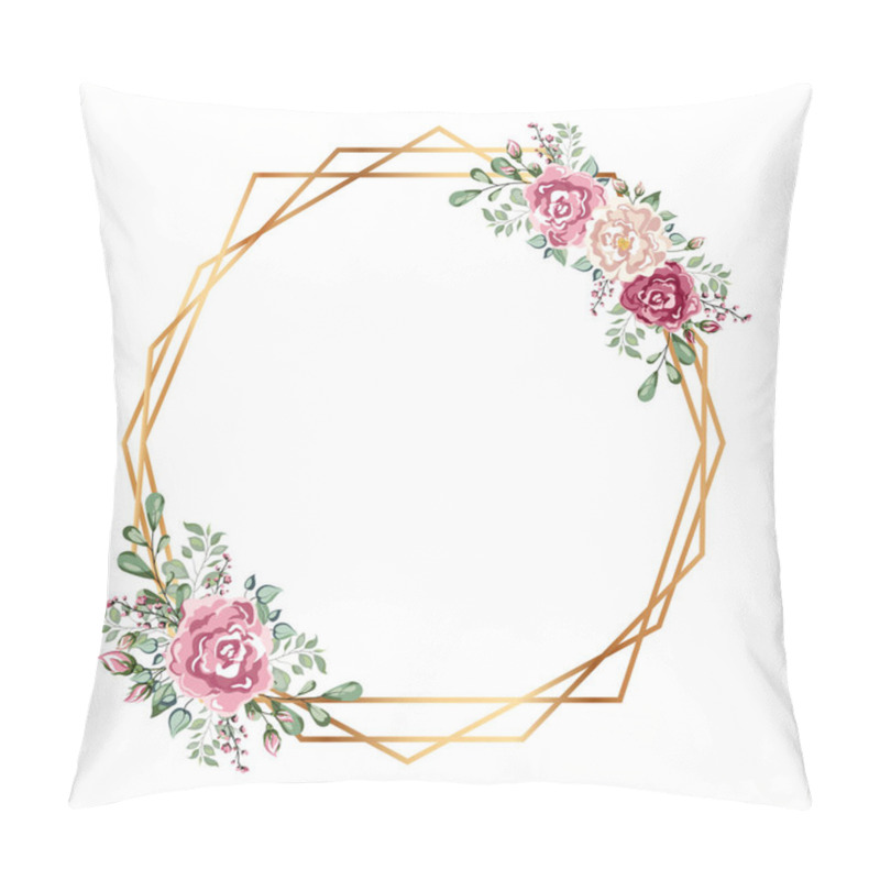 Personality  Geometrical Polyhedron With Flowers Pillow Covers