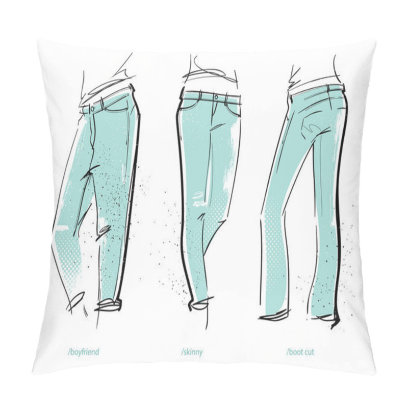 Personality  Women's Jeans Fits Pillow Covers