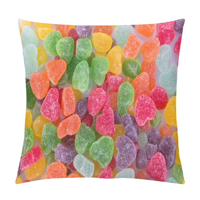 Personality  Candies. Jelly Candies On A Background. Jelly Candies On A Backg Pillow Covers