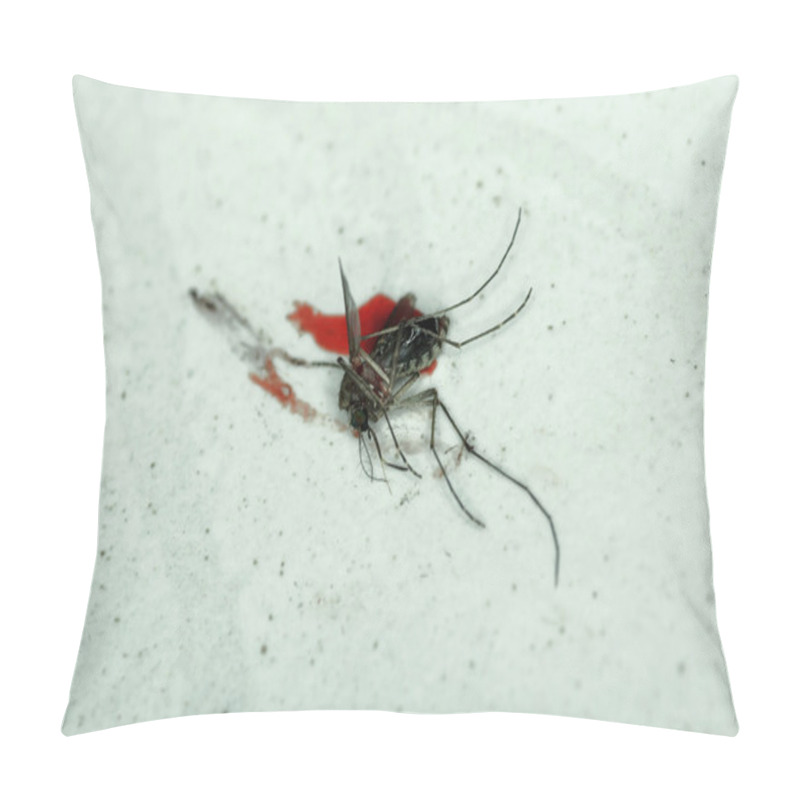 Personality  Killed Mosquito With Lots Of Blood On A Wall  Pillow Covers