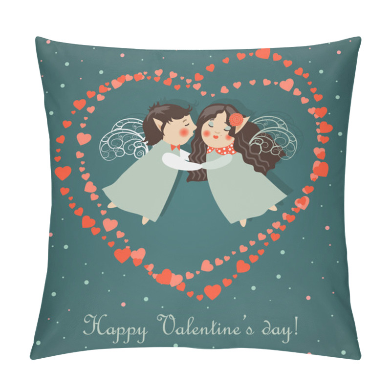 Personality  Cute Angels Embrace Pillow Covers