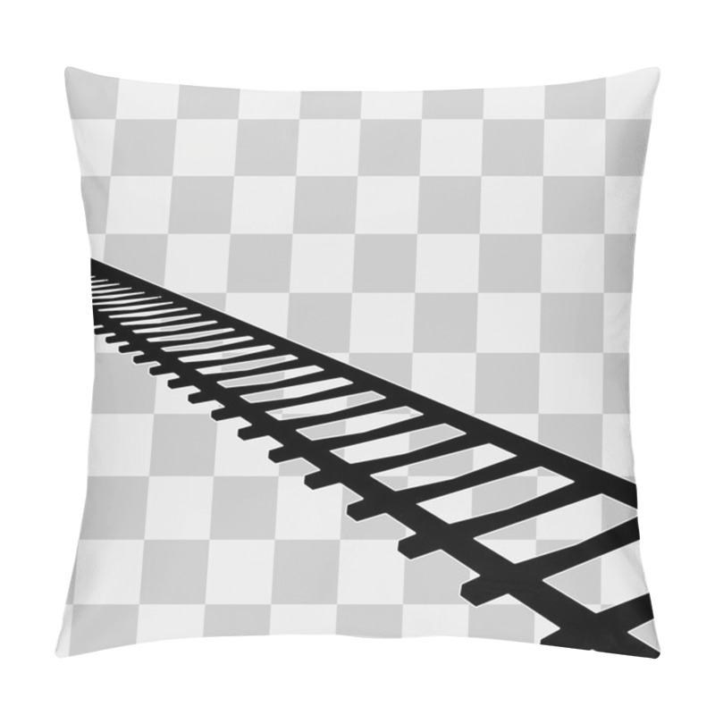 Personality  Railway Icon Vector Sign On Transparent Pillow Covers