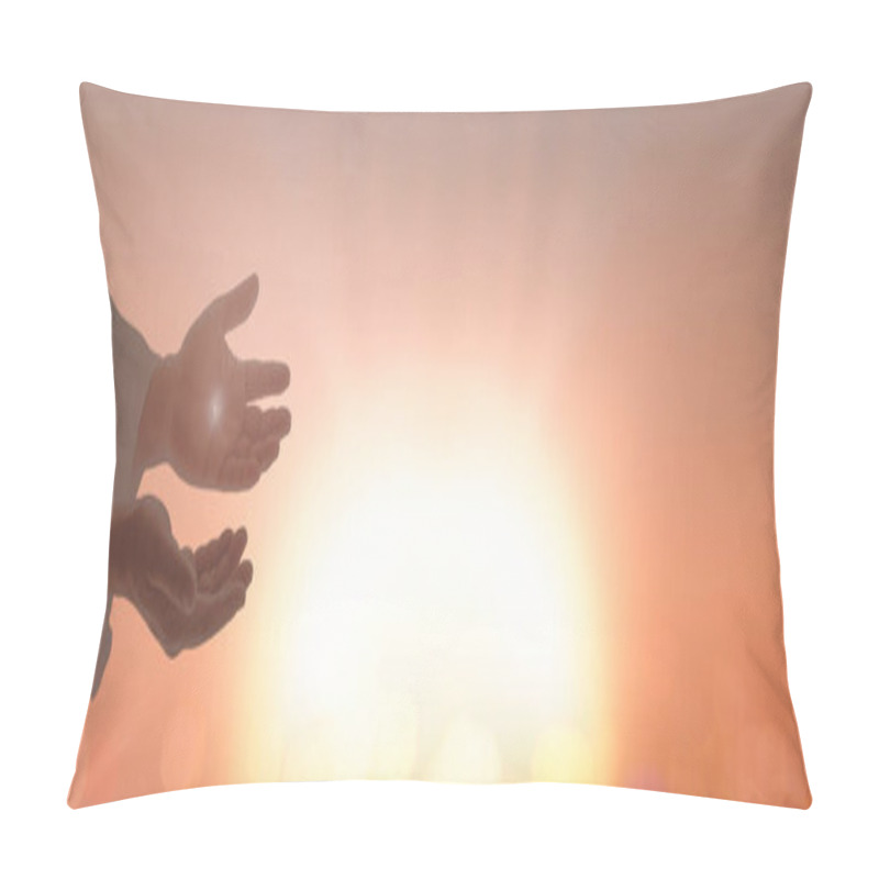 Personality  Good Friday Concept: The Scars In The Hands Of Jesus Christ. Pillow Covers