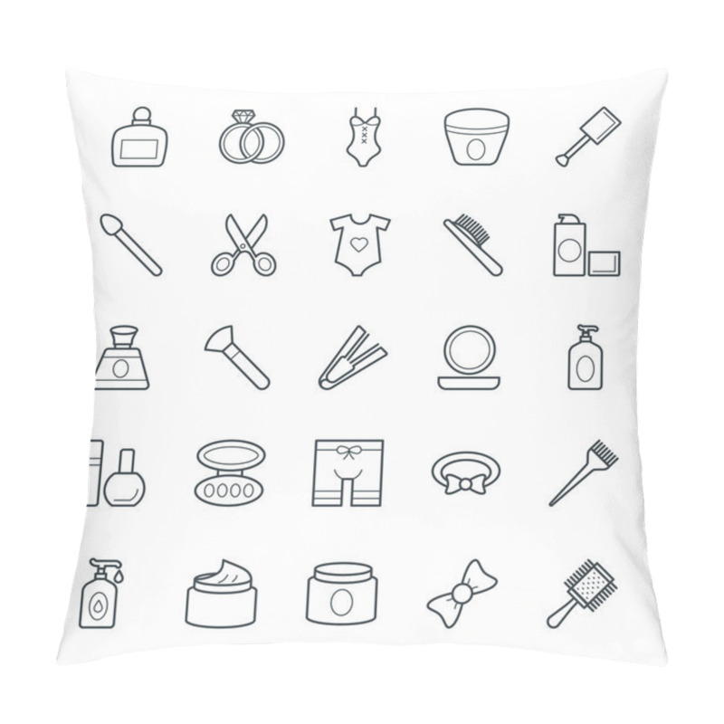 Personality  Fashion And Clothes Cool Vector Icons 5 Pillow Covers