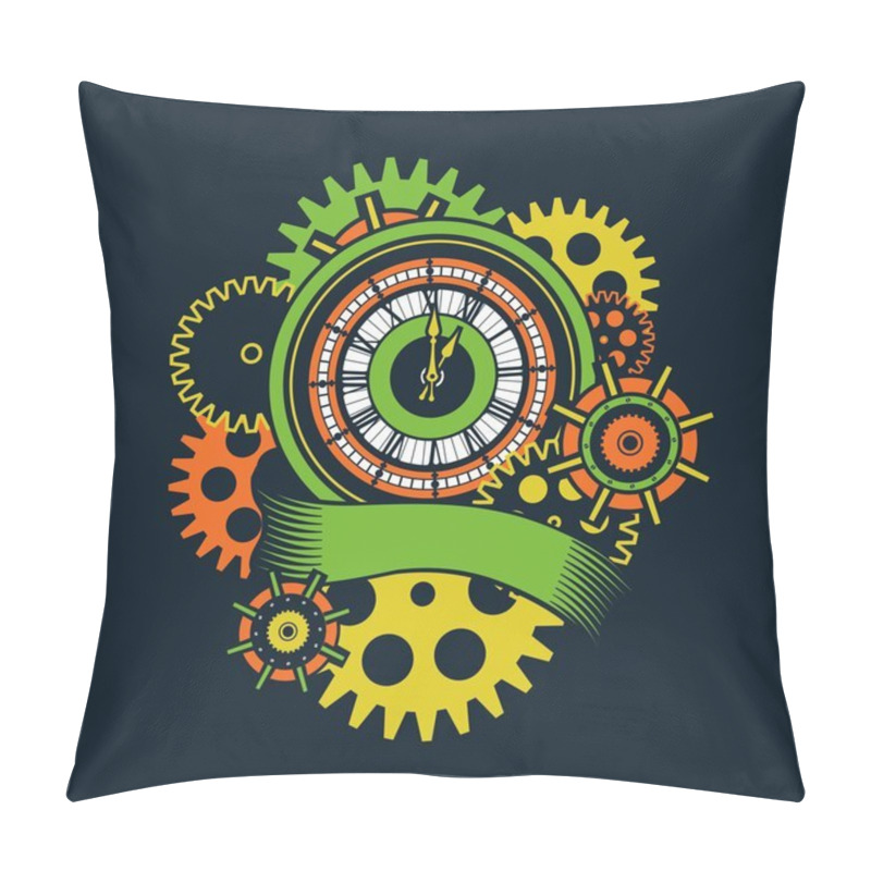 Personality  Time Clock Mechanism Pillow Covers