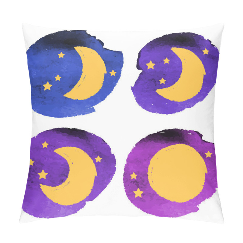 Personality  Crayon Moon Set Pillow Covers