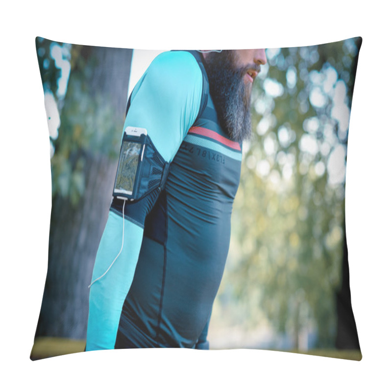 Personality  Man Wearing Armband For Smartphone  Pillow Covers