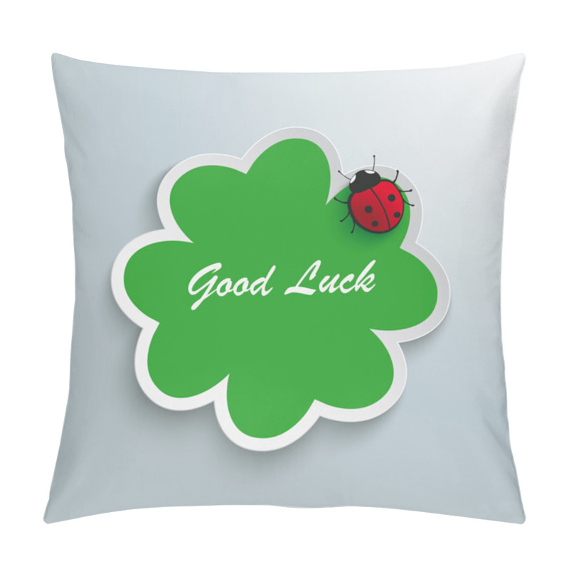 Personality  Green Shamrock Good Luck Ladybug Pillow Covers