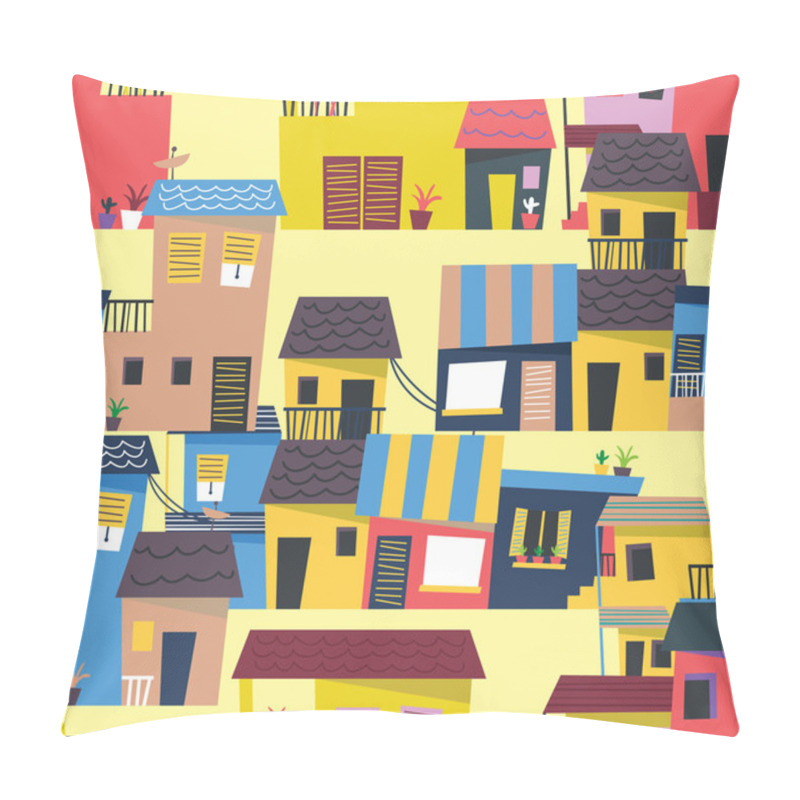 Personality  Abstract Houses Pattern Pillow Covers