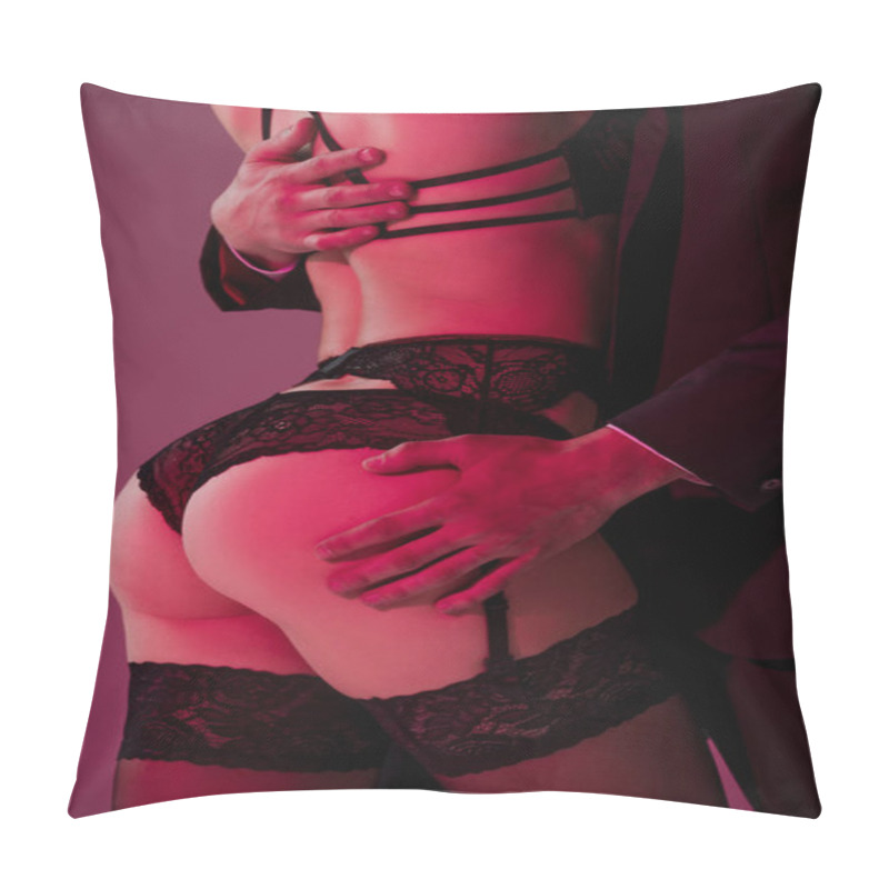 Personality  Man Touching Buttocks Of Sexy Woman Pillow Covers