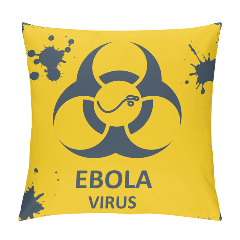 Personality  Vector Ebola Virus And Biohazard Sign Pillow Covers