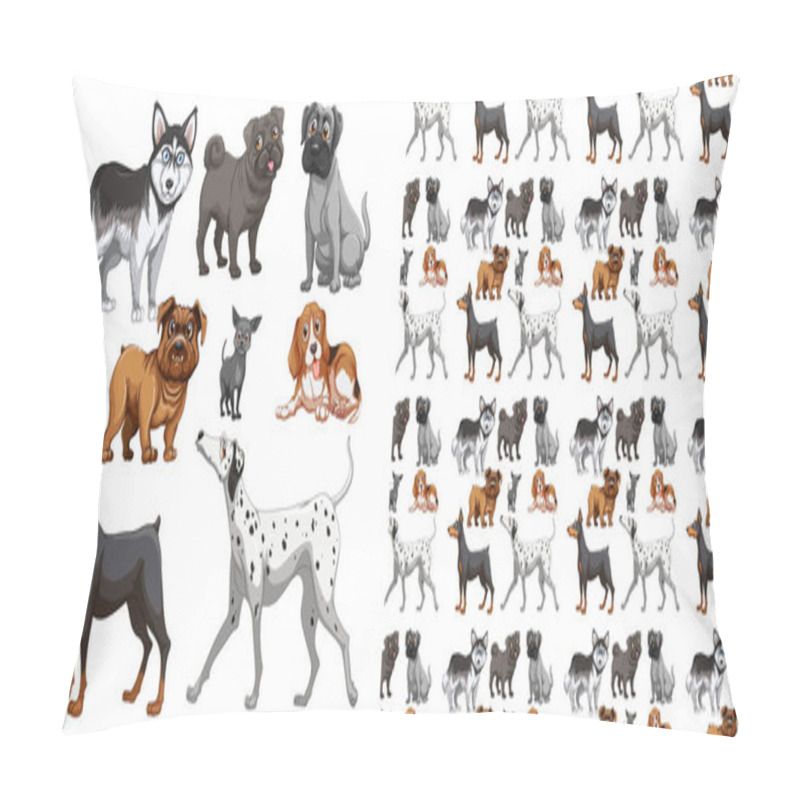 Personality  Seamless And Isolated Animal Pattern Cartoon Pillow Covers