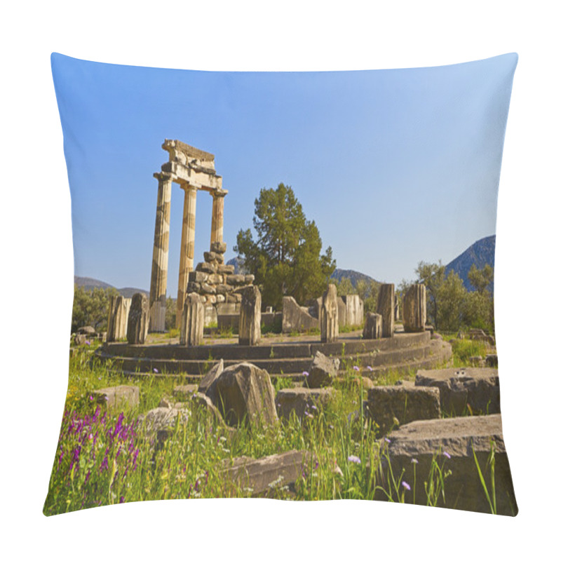 Personality  The Tholos Of The Sanctuary Of Athena Pronaia At Delphi,Greece Pillow Covers