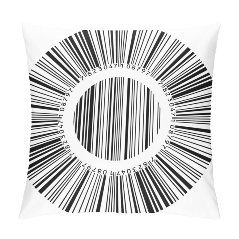 Personality  Abstract Circular Bar Code Pillow Covers