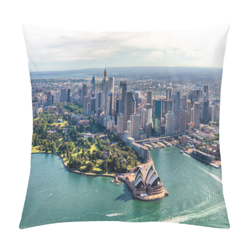 Personality  Aerial View Of Sydney Harbor And Downtown Skyline, Australia. Pillow Covers