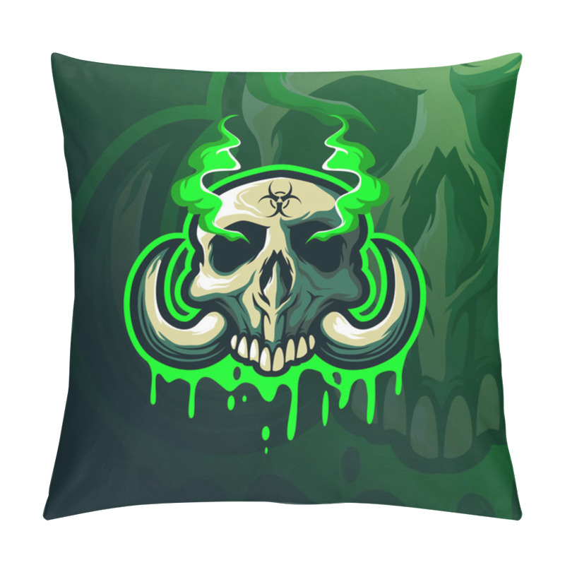 Personality  Toxic Mascot Logo Design Vector With Modern Illustration Concept Pillow Covers