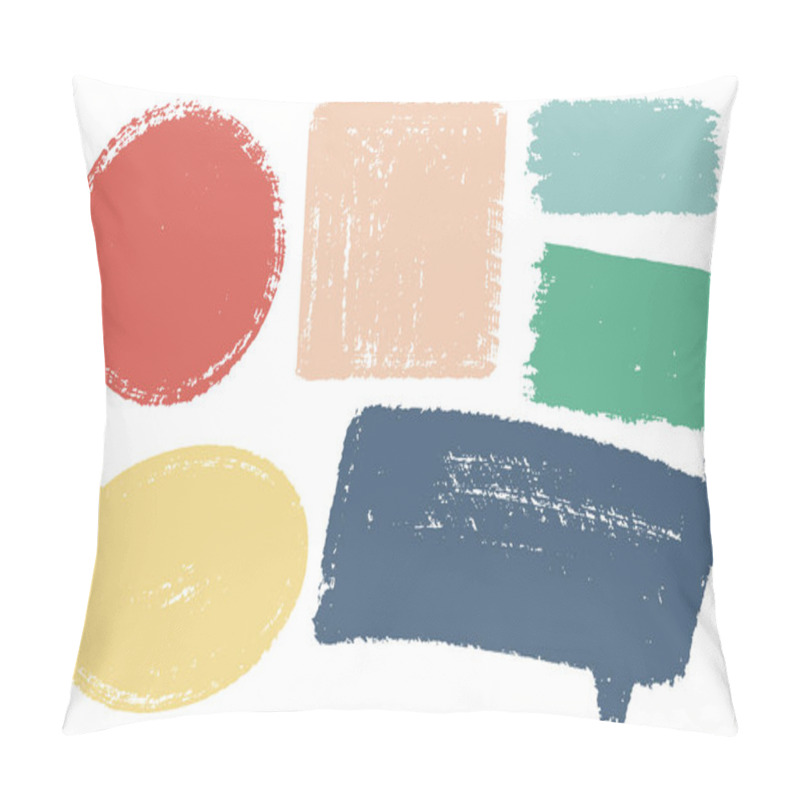 Personality  Hand Drawn Callout Clouds And Various Shapes For Backdrops. Vector Textured Multi Color Elements For Designs. Simple Textured Backgrounds. Brush Strokes. Pillow Covers