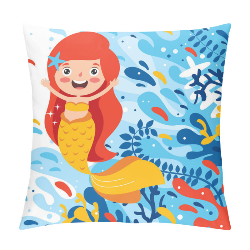 Personality  Cute Beautiful Mermaid Posing Pillow Covers