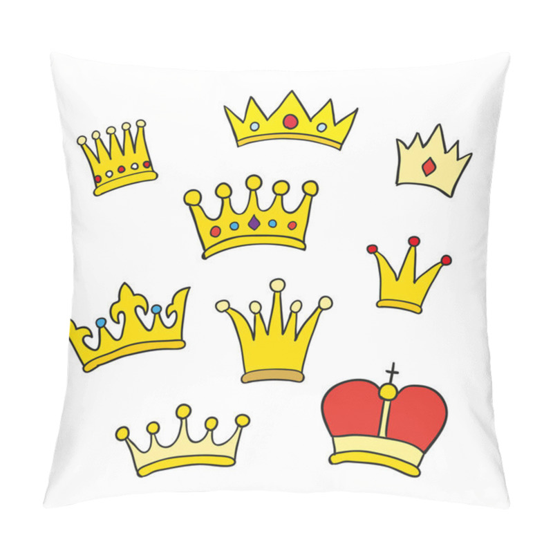 Personality  Hand Drawn Crowns Pillow Covers