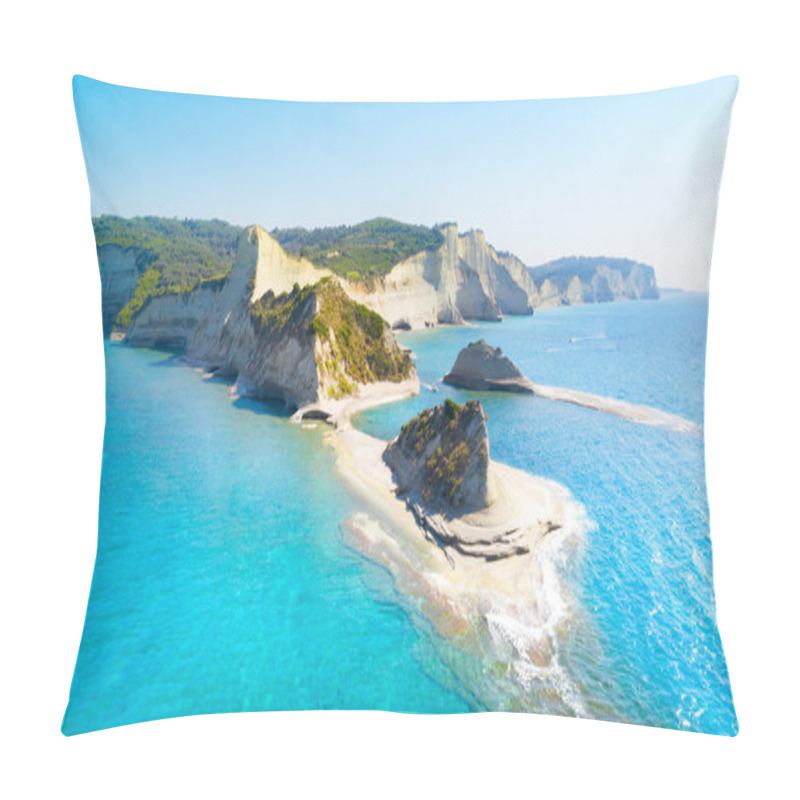 Personality  Beautiful View Of Cape Drastis In Corfu In Greece Pillow Covers