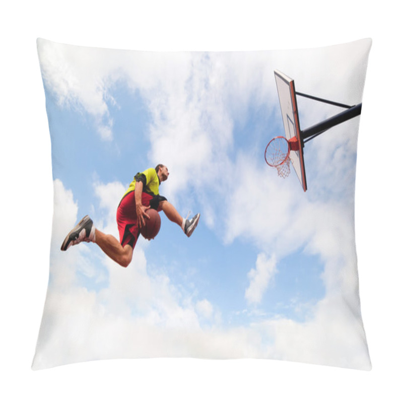 Personality  Man Making A Fantastic Slam Dunk Pillow Covers