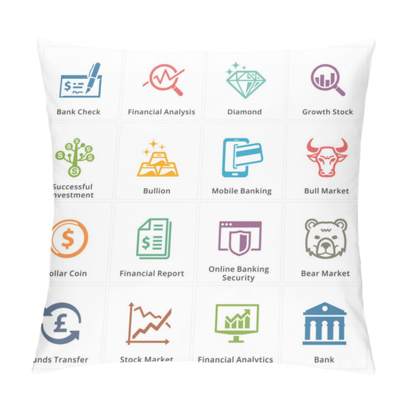 Personality  Personal & Business Finance Icons - Set 1 Pillow Covers