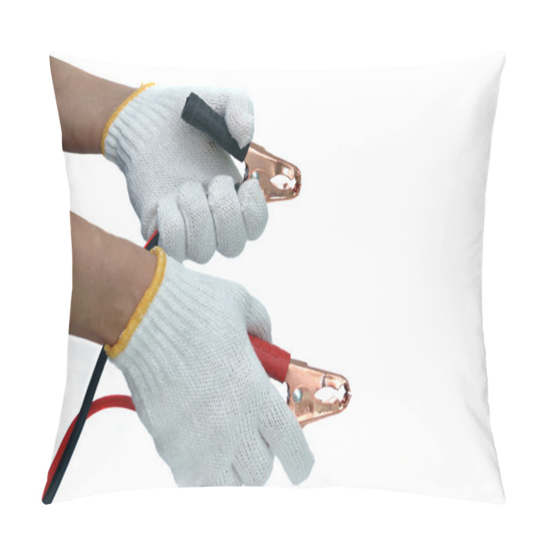 Personality  Hands And Gloves With Car Jump Start Cables Pillow Covers