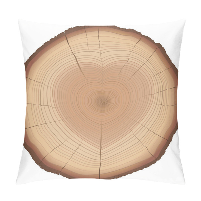 Personality  Annual Rings Heart Shaped Nature Love Symbol Pillow Covers