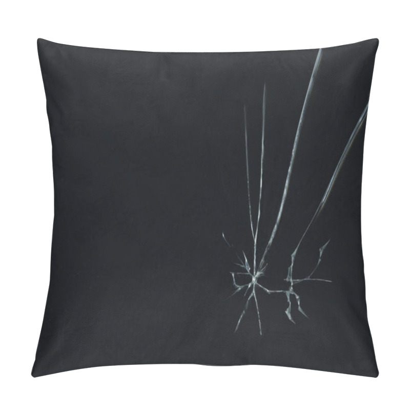 Personality  Abstraction Crack On Broken Glass And Mirror On An Isolated Background Pillow Covers