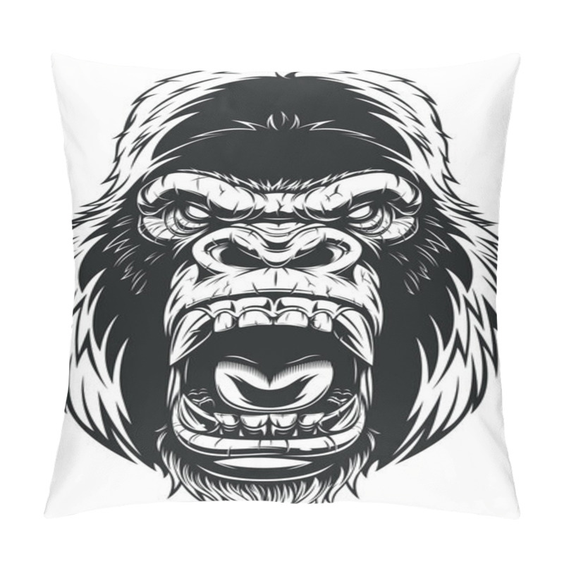 Personality  Ferocious Gorilla Head Pillow Covers