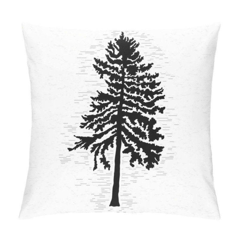 Personality  Fir Tree Sketch Pillow Covers