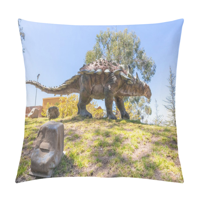 Personality  Sucre Bolivia Cretaceous Park Reproduction Of Hylaeosaurus Dinos Pillow Covers