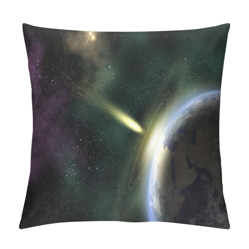 Personality  Earth And Asteroid Pillow Covers