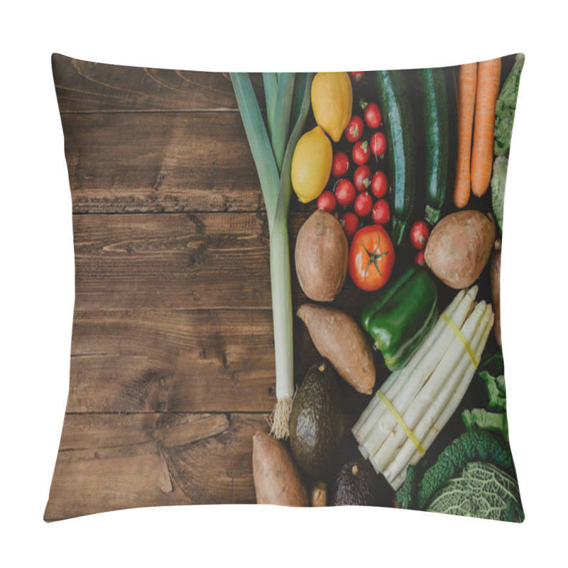 Personality  Composed Raw Vegetables In Row Pillow Covers