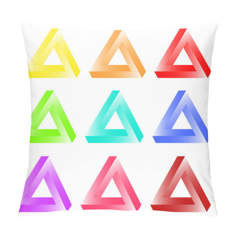 Personality  Impossible Triangles Optical Illusion Pillow Covers