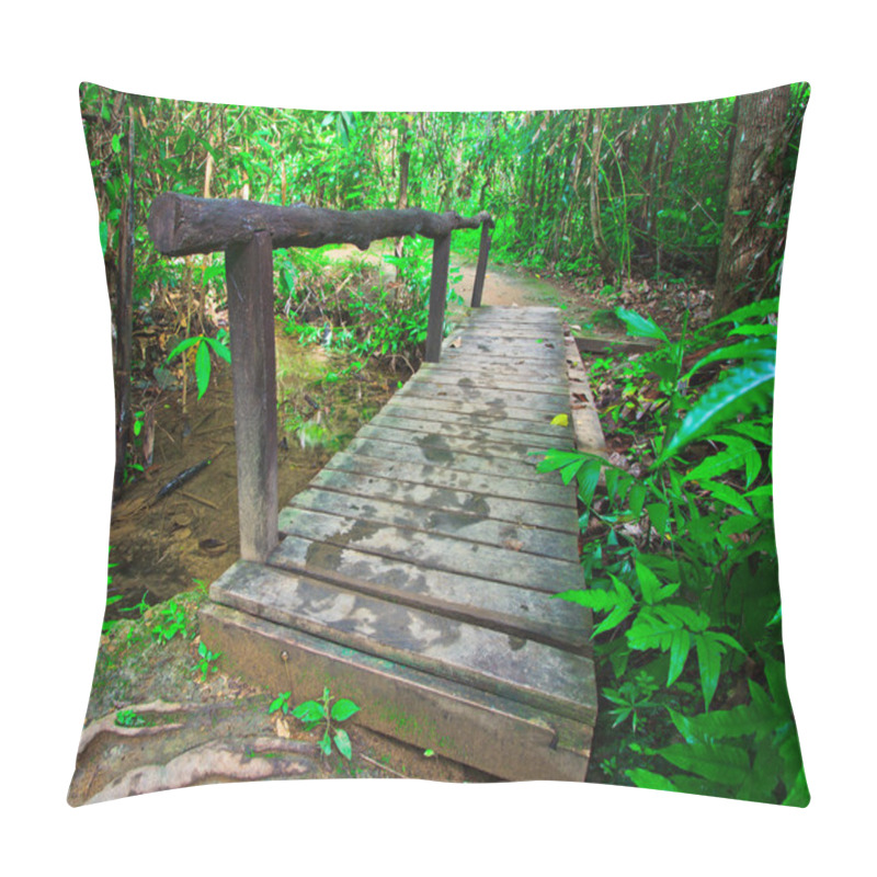 Personality  Wooden Bridge Across The Canal Pillow Covers