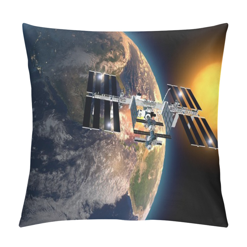 Personality  International Space Station In Orbit Around The Earth. Pillow Covers