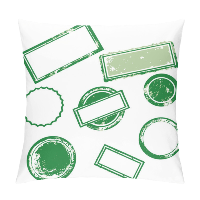 Personality  Vector Illustration Frame Of Rubber Stamp Pillow Covers