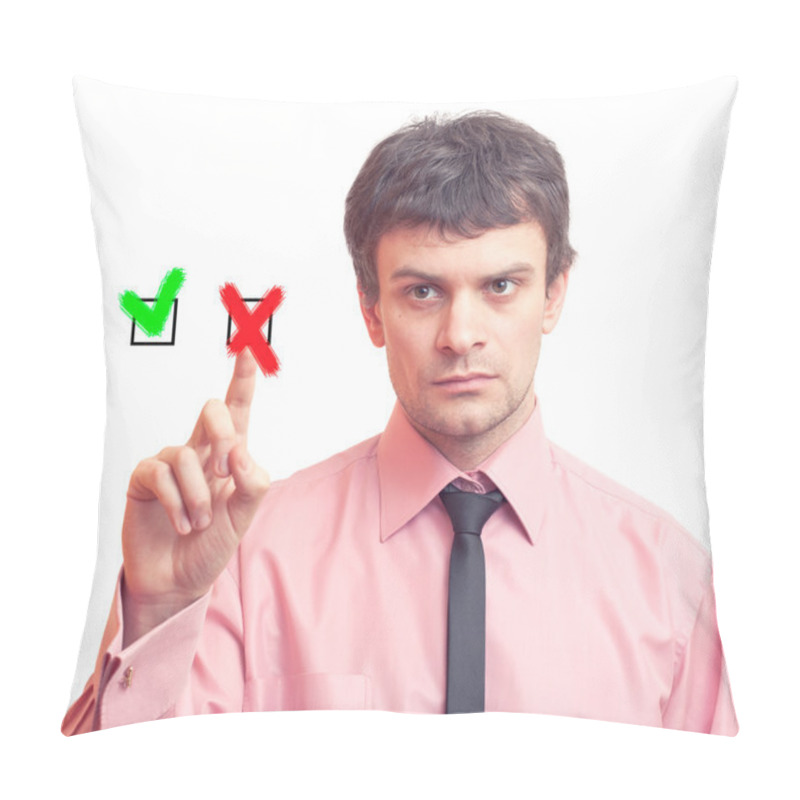 Personality  Businessman And Buttons Yes/No Pillow Covers