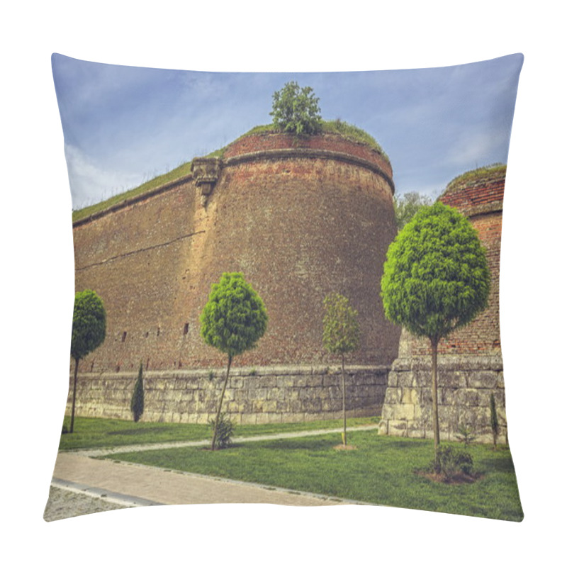 Personality  Medieval Fortified Walls And Ornamental Trees Pillow Covers