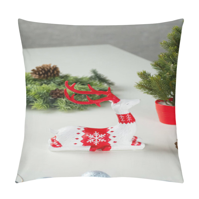 Personality  New Year's Holiday Deer. Christmas Decor. Pillow Covers