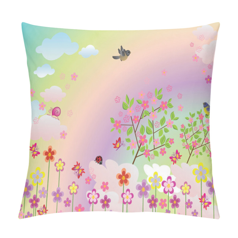 Personality  Spring Illustration Pillow Covers