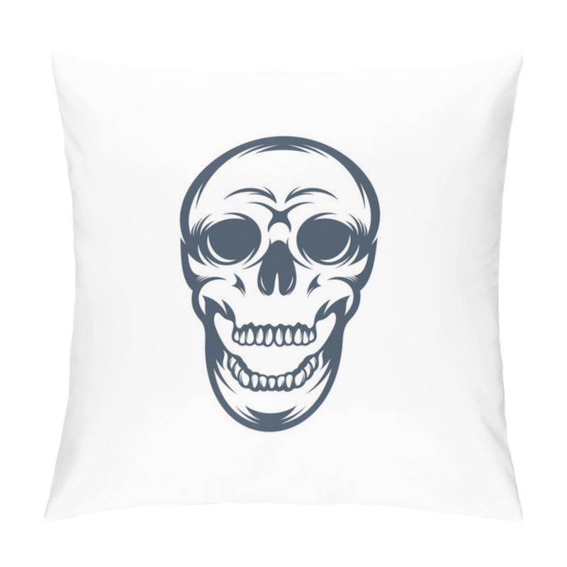 Personality  Skull Vector Illustration Design. Skull Logo Design Template. Pillow Covers