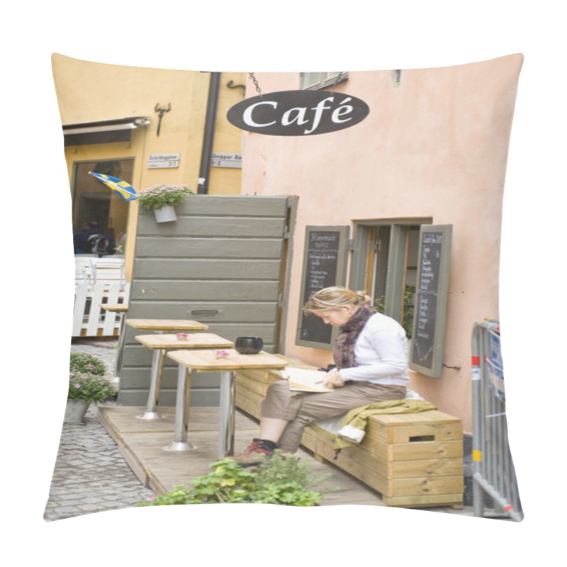 Personality  Gamla Stan Street Cafe Pillow Covers