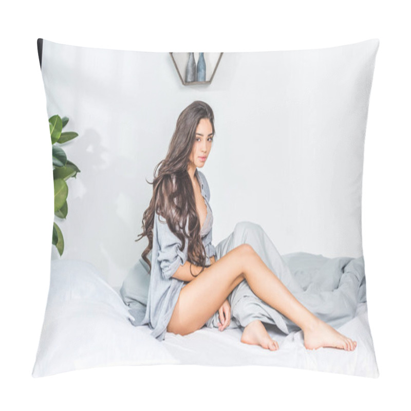 Personality  Sexy Woman Sitting On Bed Pillow Covers