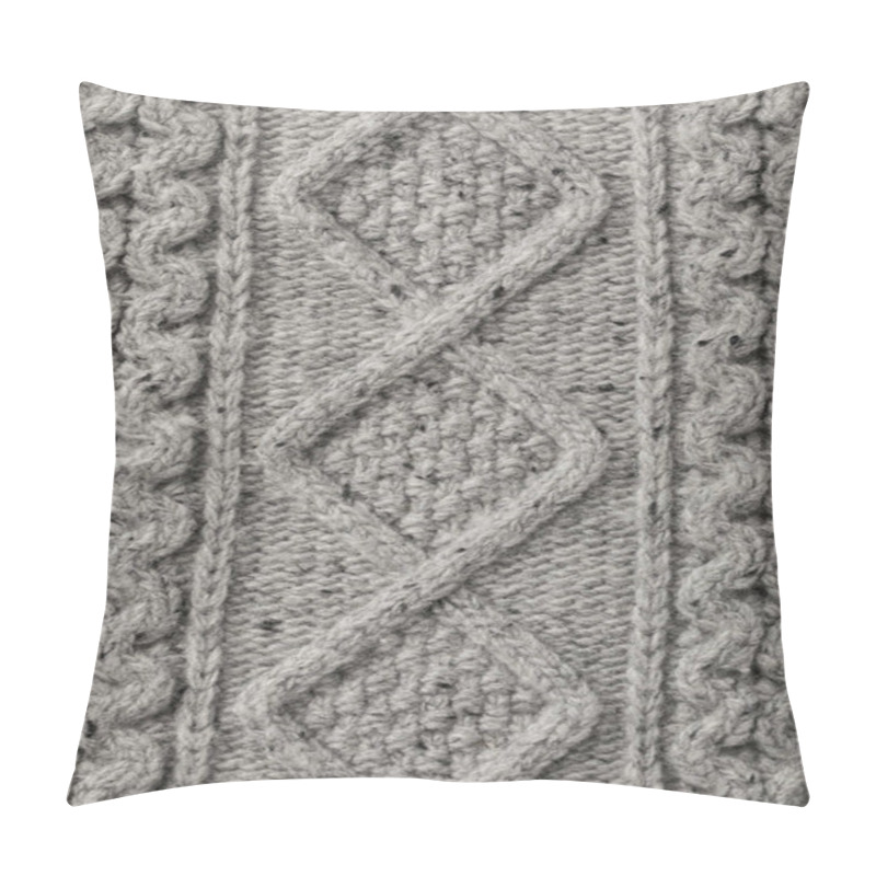 Personality  Grey Sweater With Pattern Pillow Covers