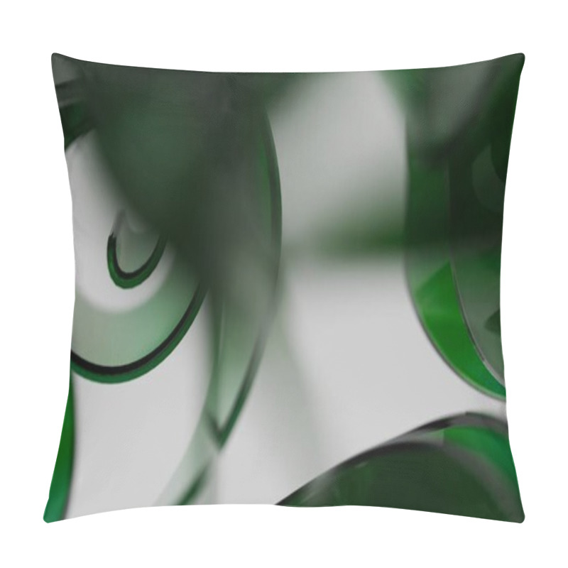 Personality  Abstract Dark Green And Black Fluid Shapes With Subtle Highlights Pillow Covers