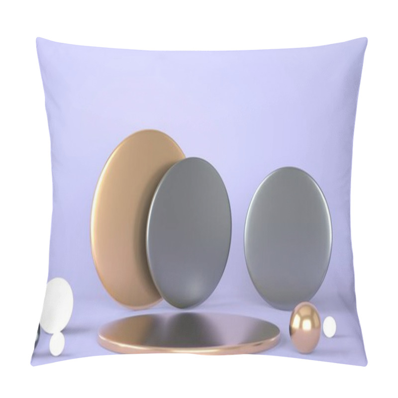 Personality  Product Podium On Pastel Background 3d. Abstract Minimal Geometry Concept. Studio Stand Platform Theme. Exhibition And Business Marketing Presentation Stage. 3d Rendering. Pillow Covers