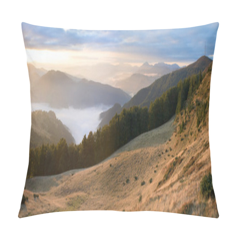 Personality  Autumn Morning Mountain View Pillow Covers