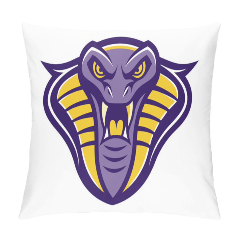 Personality  Cobra Head Mascot Logo Design Vector Pillow Covers